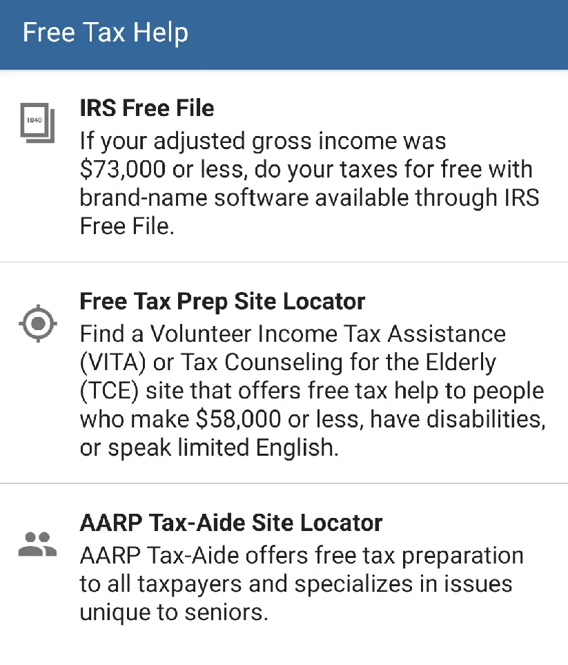free tax help